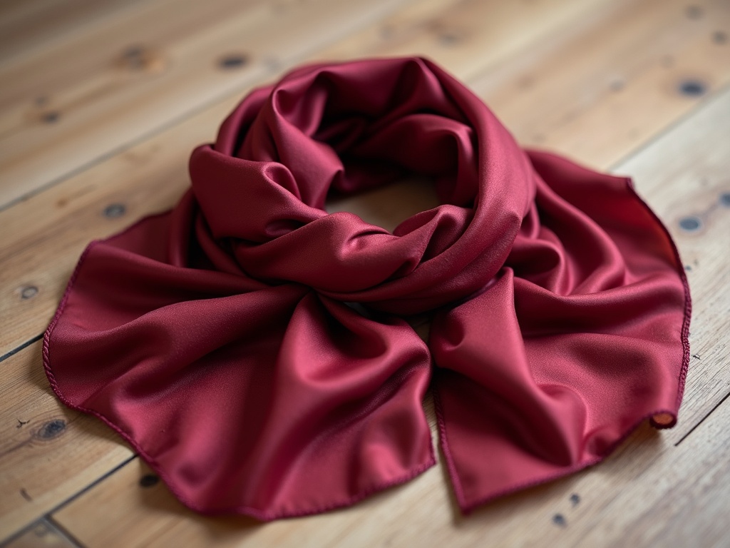 a-burgundy-silk-satin-scarf-is-on-the-floor-a-big-w0mzxg9bcs