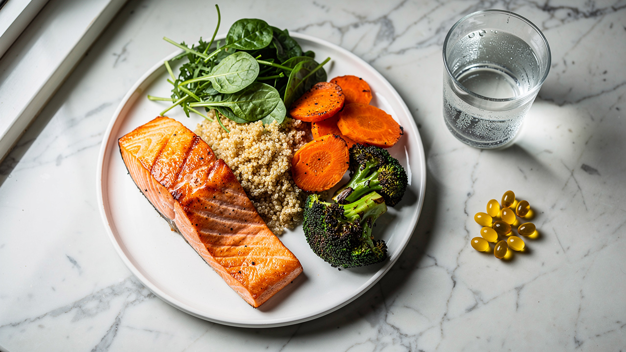 Balanced meal supporting healthy blood sugar levels