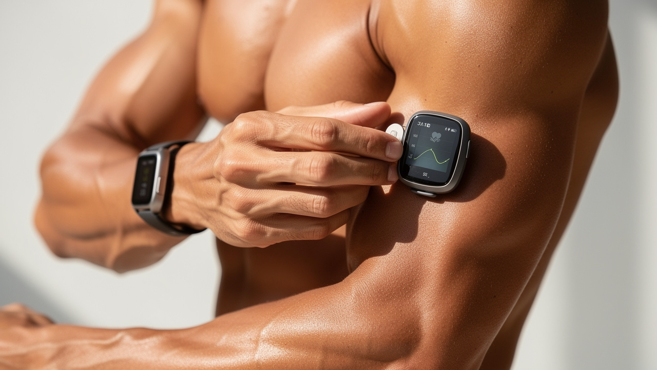 Person monitoring blood sugar with CGM device