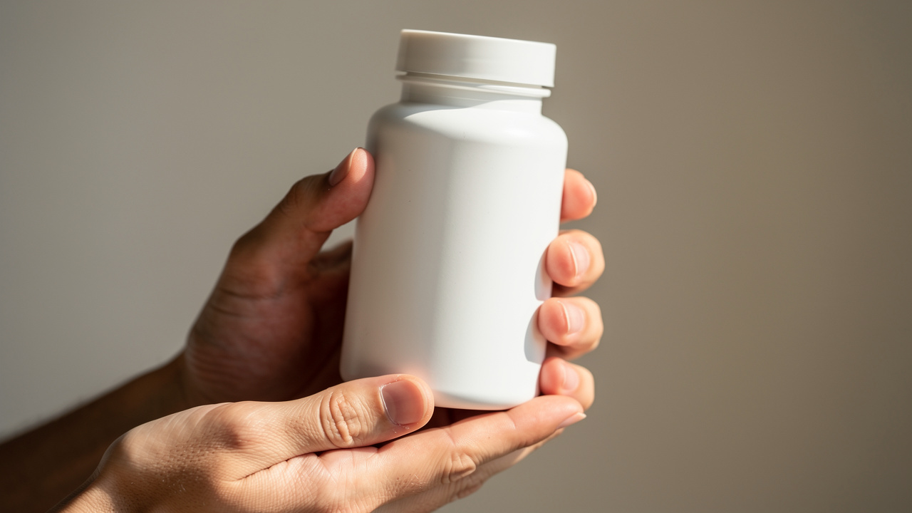 Premium berberine and cinnamon supplement bottle