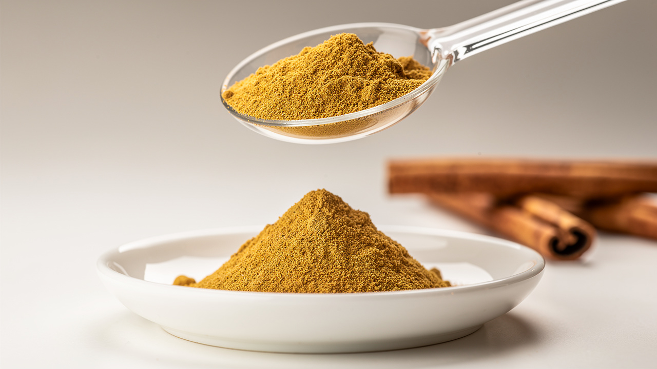 Precise measurement of Ceylon cinnamon powder supplement dose