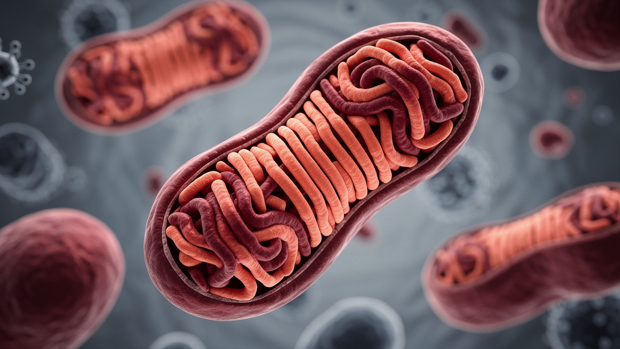 Mitochondria showing cellular energy metabolism