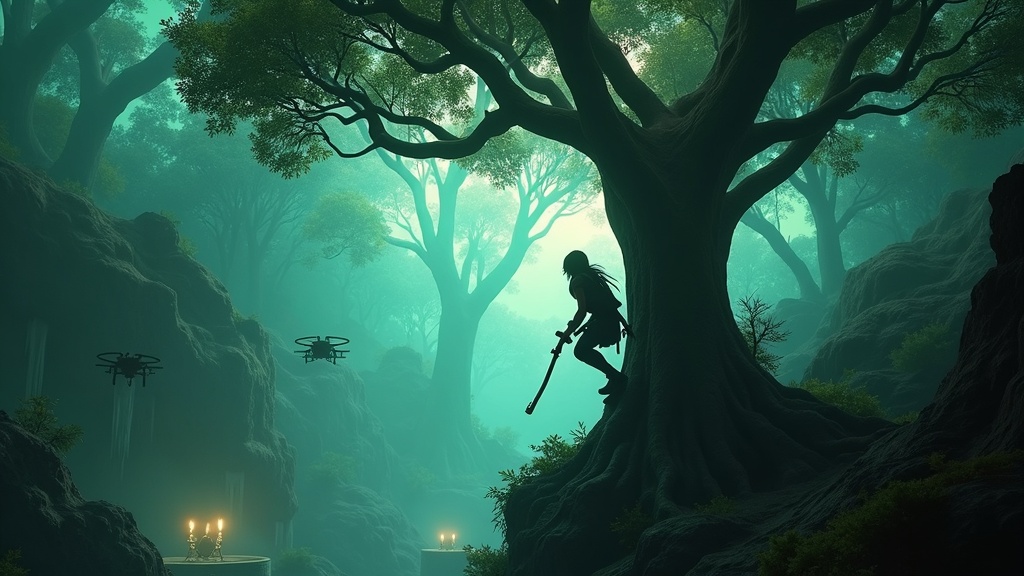 Acción de parkour y combate con arco en el juego de parkour VR Reach