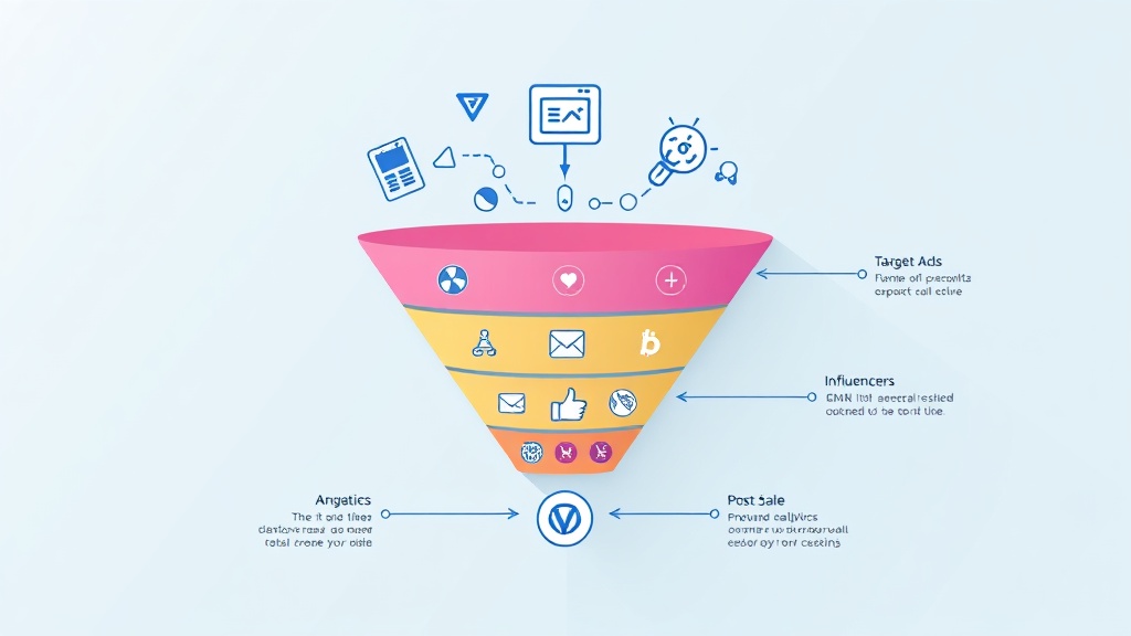 Graphical representation of a digital marketing funnel