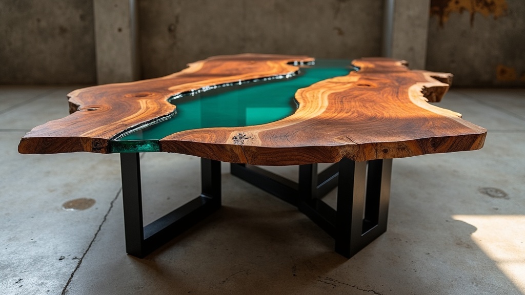 Журнальный столик из спила: уникальный акцент в интерьере для стиля лофт и сканди с натуральными материалами