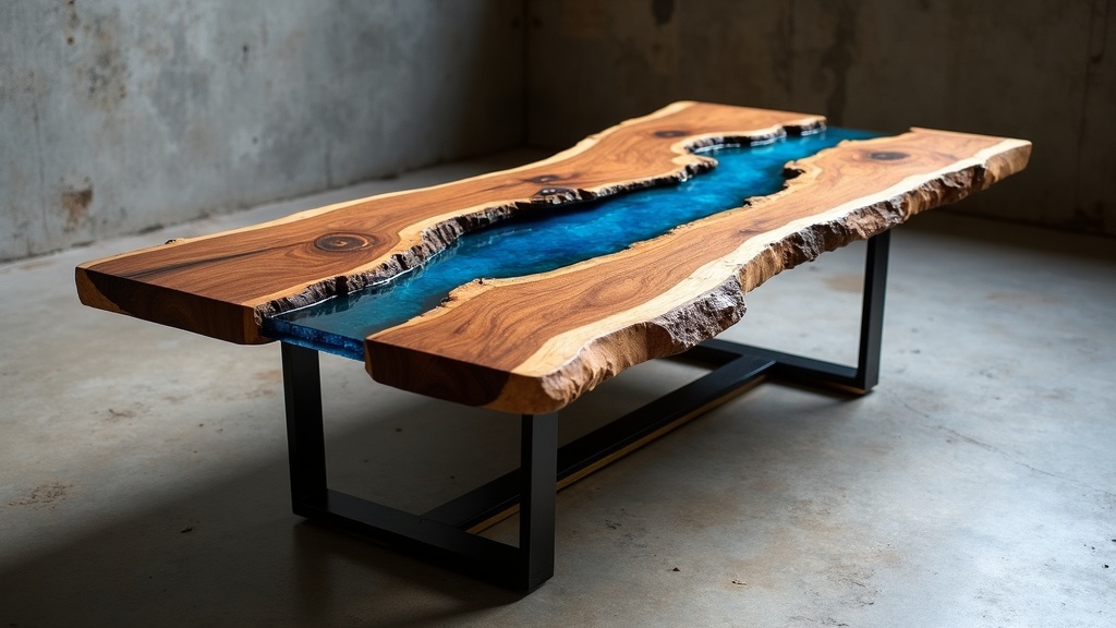 Журнальный столик из спила: уникальный акцент в интерьере для стиля лофт и сканди с натуральными материалами