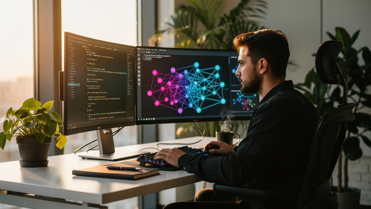 Developer building reliable AI systems with best practices