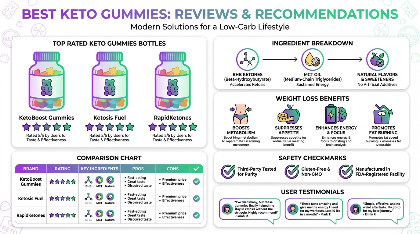 Best keto gummies arranged on a table with measuring tape and health supplements