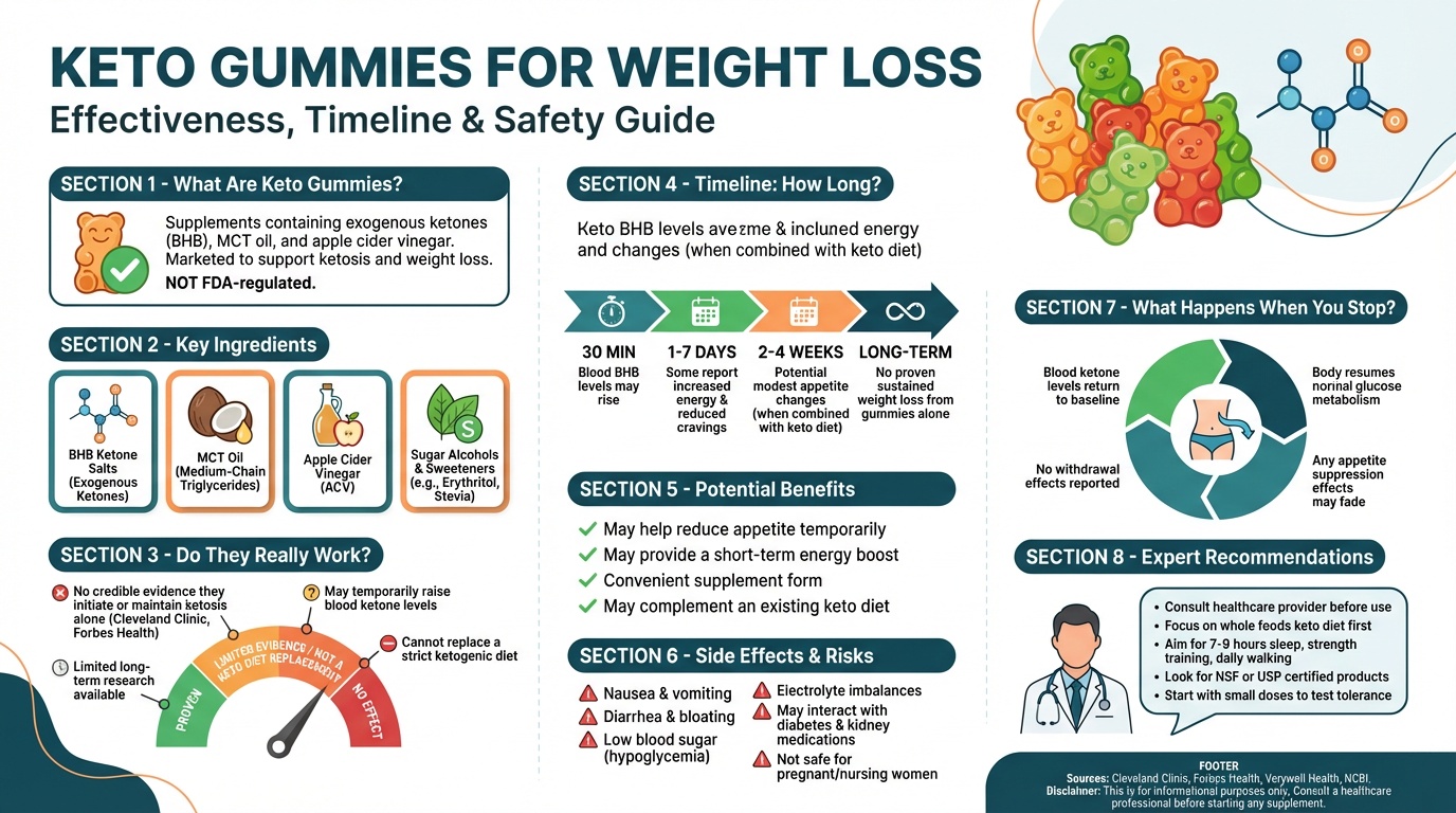 Keto gummies for weight loss in a bowl alongside fresh fruits and a measuring tape