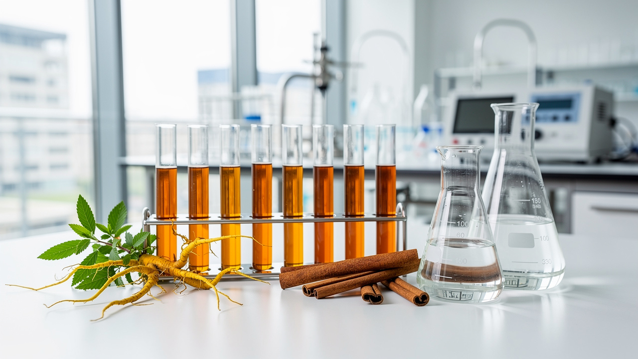 Clinical research setup with botanical supplement extracts