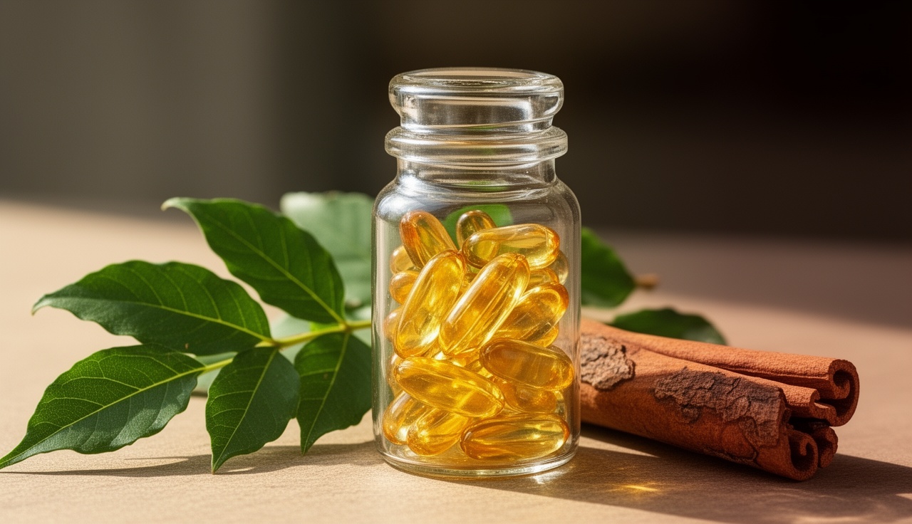 High-quality berberine and Ceylon cinnamon supplement bottles