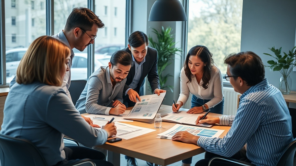 Team reviewing inventory reports