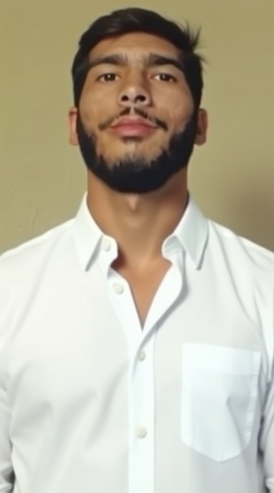 man-taking-a-selfie-in-a-white-shirt-standing-43d799629u