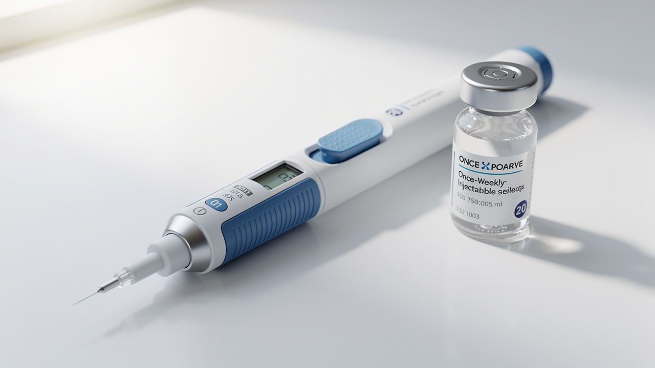 GLP-1 medication injection pen for diabetes and weight management