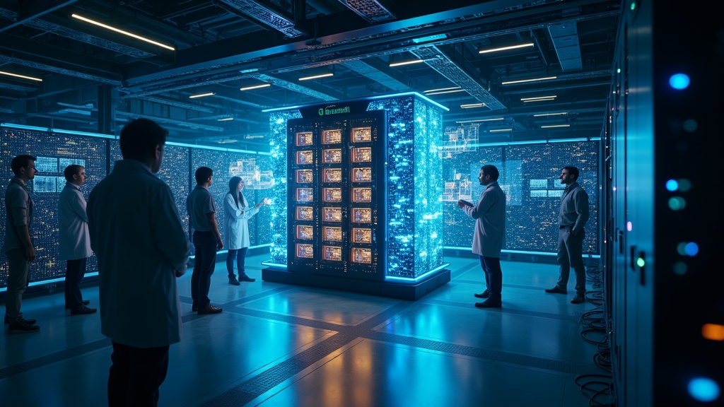 Vista interior de las instalaciones del MareNostrum 5 en el Barcelona Supercomputing Center