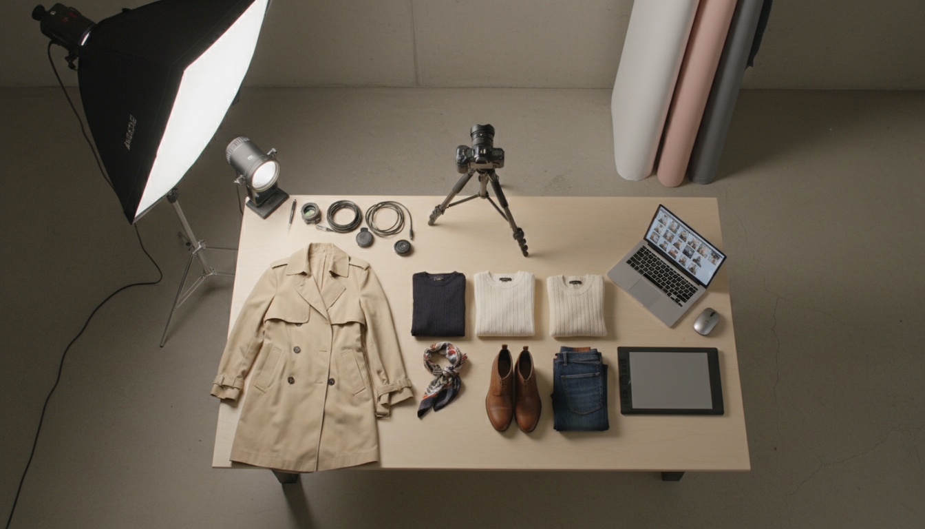 Fashion product photography setup