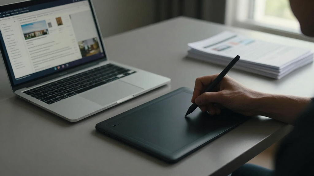 Dashboard showing a property listing workflow
