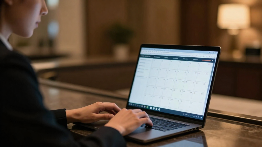 Front‑desk agent managing reservations