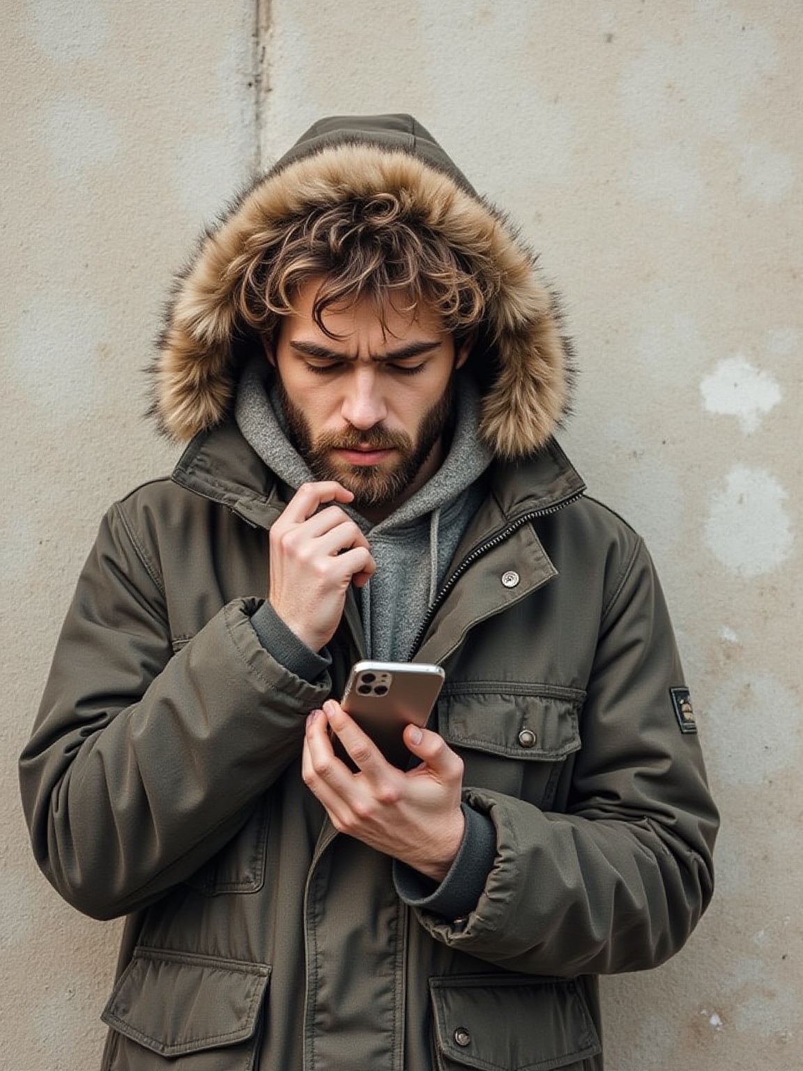 a-men-wearing-the-jacke-hiding-his-face-with-his-ugm96nfbyp