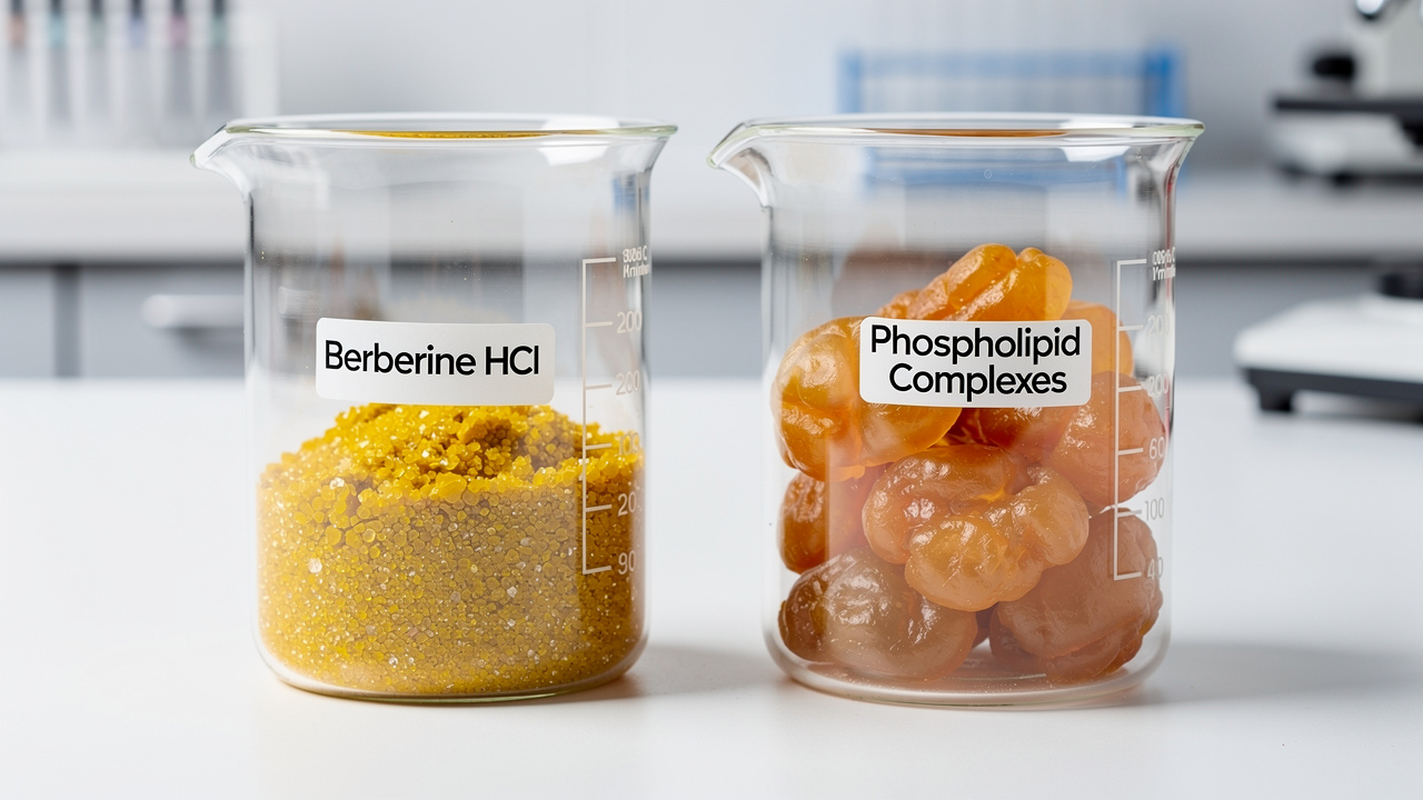 Berberine HCl and phytosome supplement forms