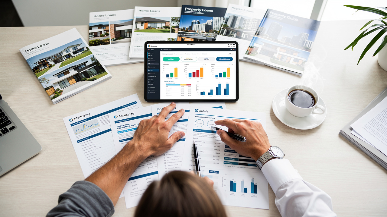 Mortgage broker reviewing loan options with client during consultation