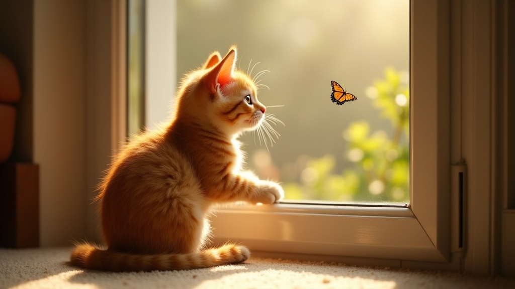 Whiskers' Window Adventure