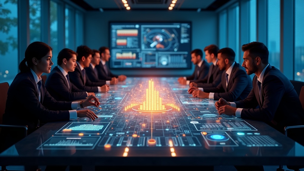 Gráficos de datos financieros abstractos e Inteligencia Artificial