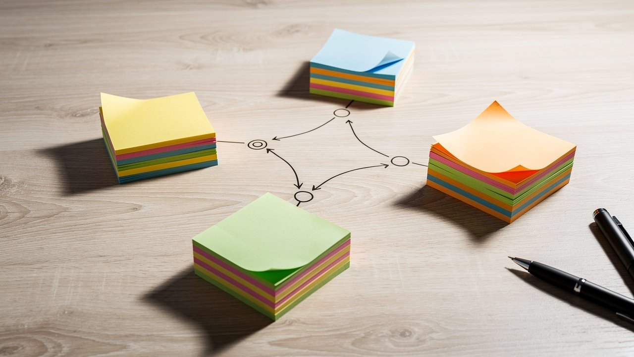 Organized topic clusters and content pillars planning layout