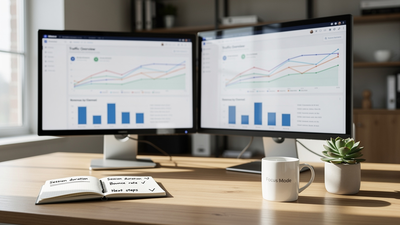 Analytics dashboard showing content performance metrics and data