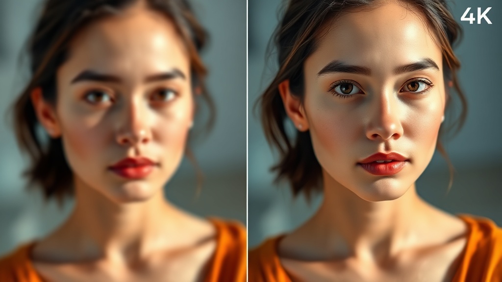 AI-generated portrait with 4K detail showing quality difference vs DALL-E