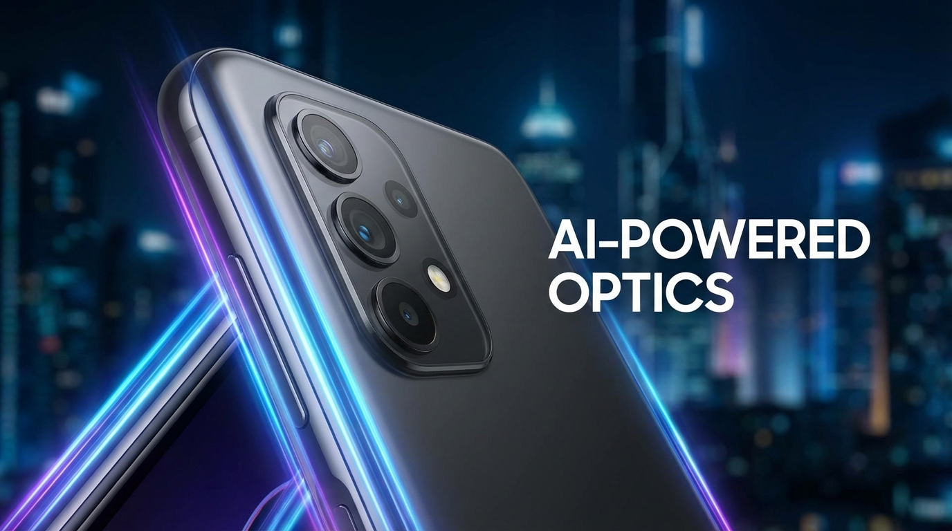 Smartphone product video ad showing the device from multiple angles with dynamic text overlays