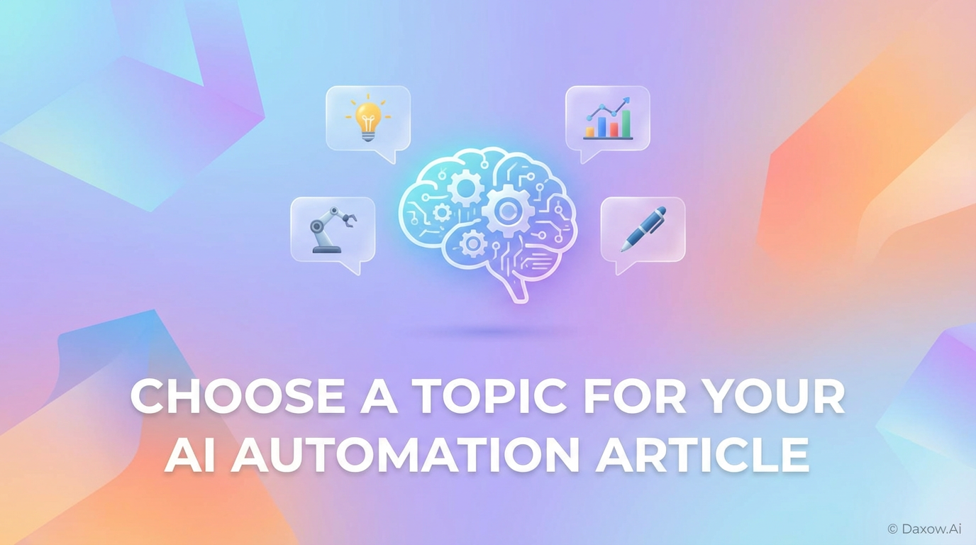Choose a Topic for Your AI Automation Article