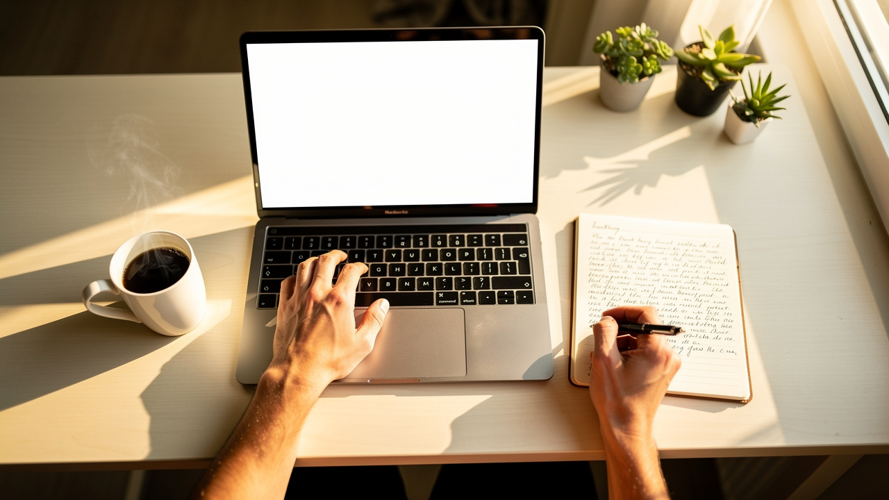 Person working with enhanced focus and mental clarity