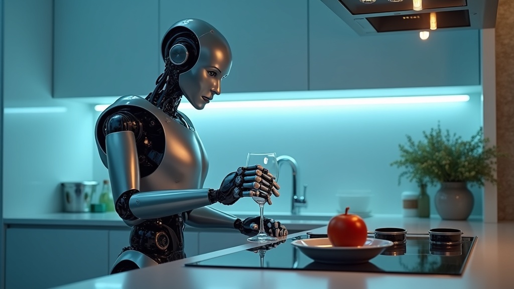 Detalle de los sensores y manipuladores del robot asistencial Adam