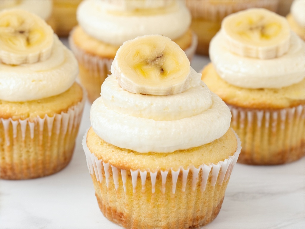 Banana Cream Pie Cupcake Closeup