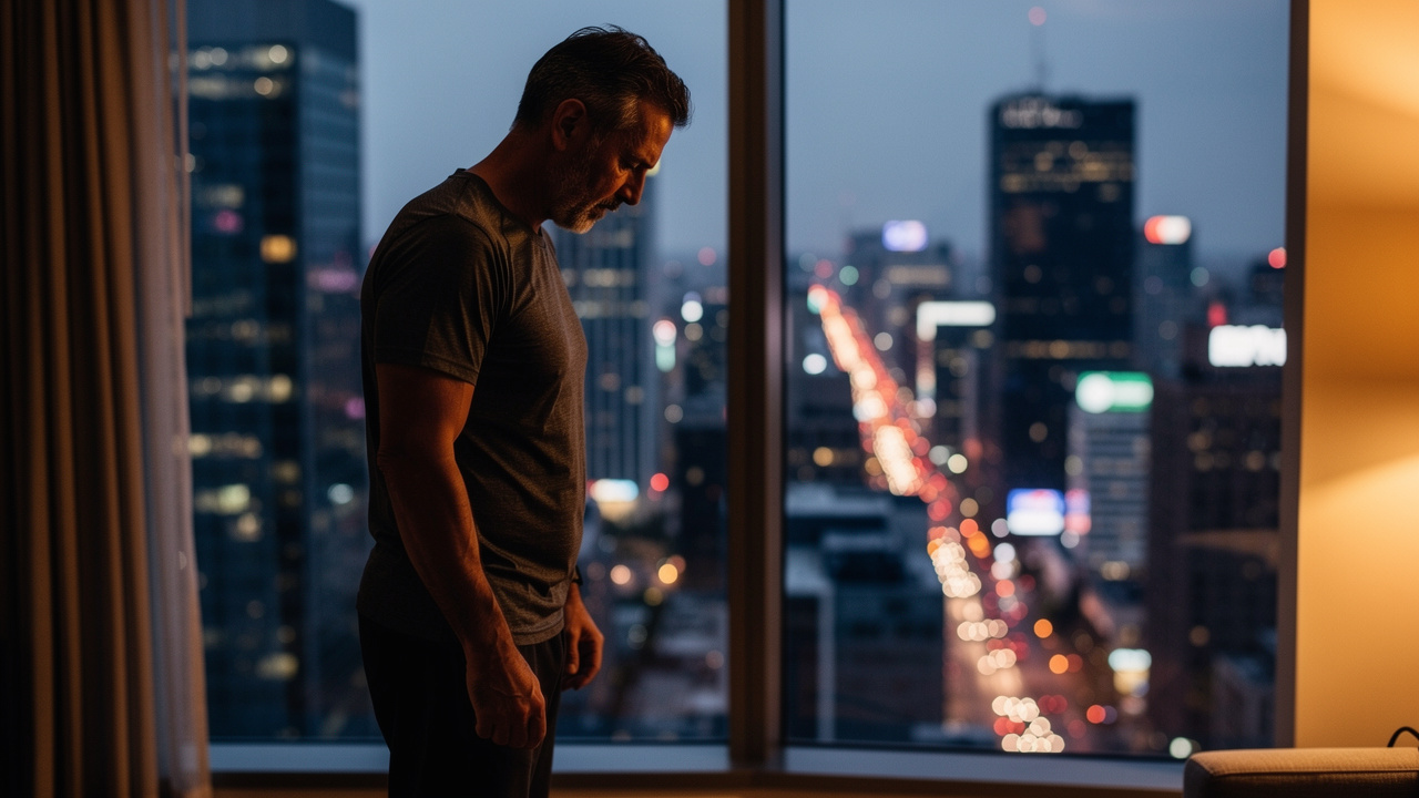 Person experiencing emotional exhaustion and isolation