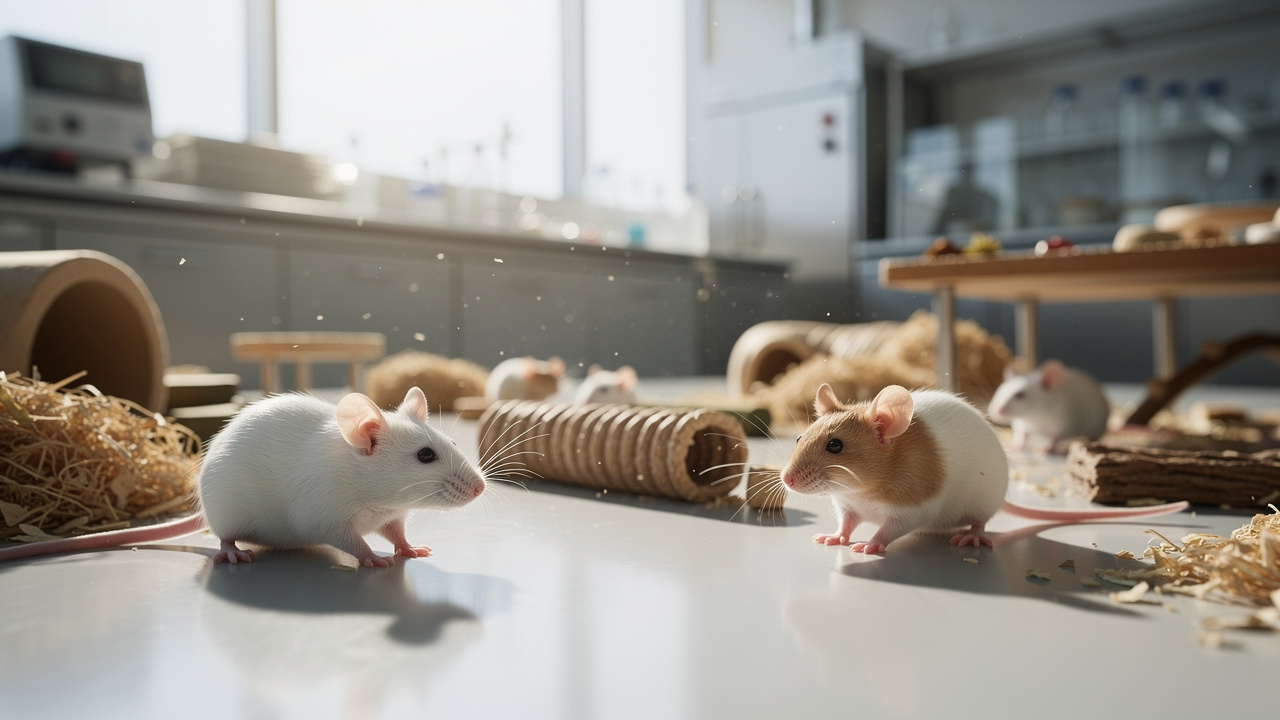 Laboratory research animals in professional research setting