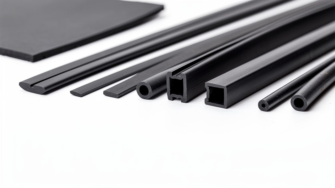 Selection of EPDM and silicone rubber profiles and gaskets