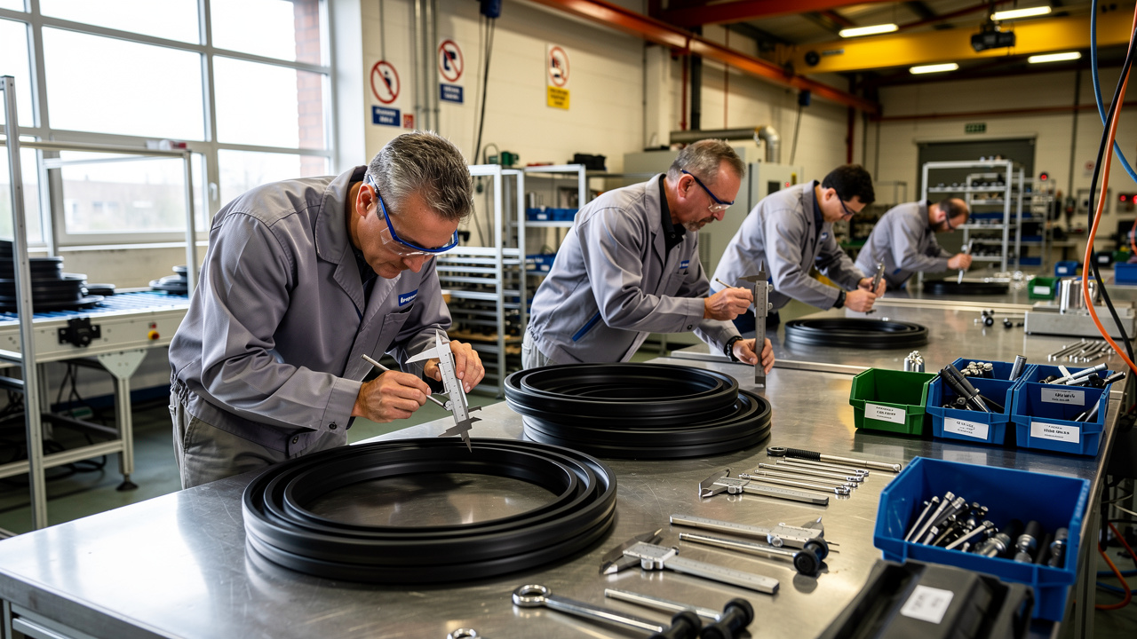 Quality inspection of custom-engineered rubber sealing products