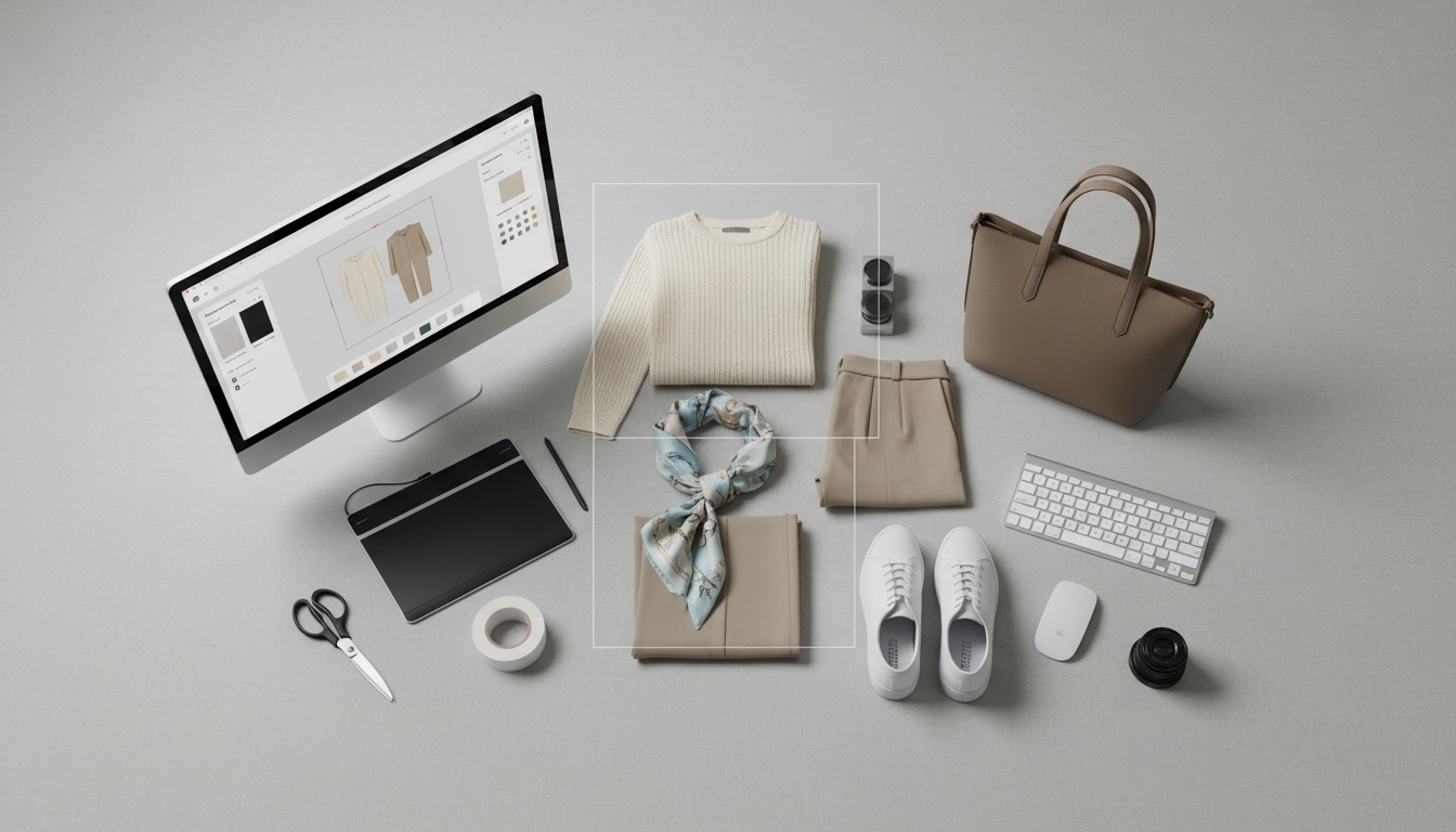 AI-generated professional product photography for fashion e-commerce