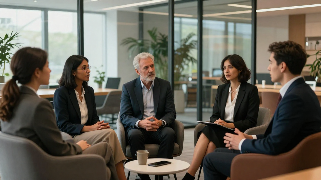 Diverse team discussion