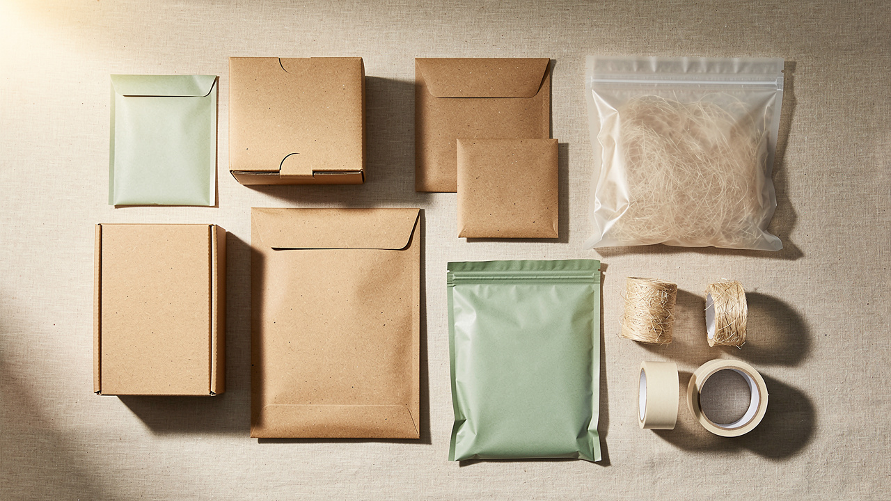 Variety of sustainable packaging types for small businesses