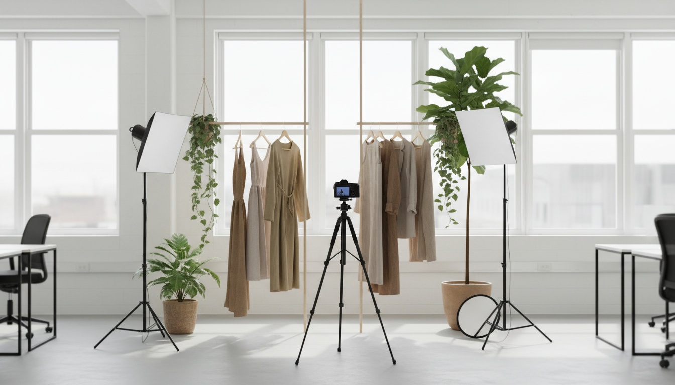 Fashion video production setup