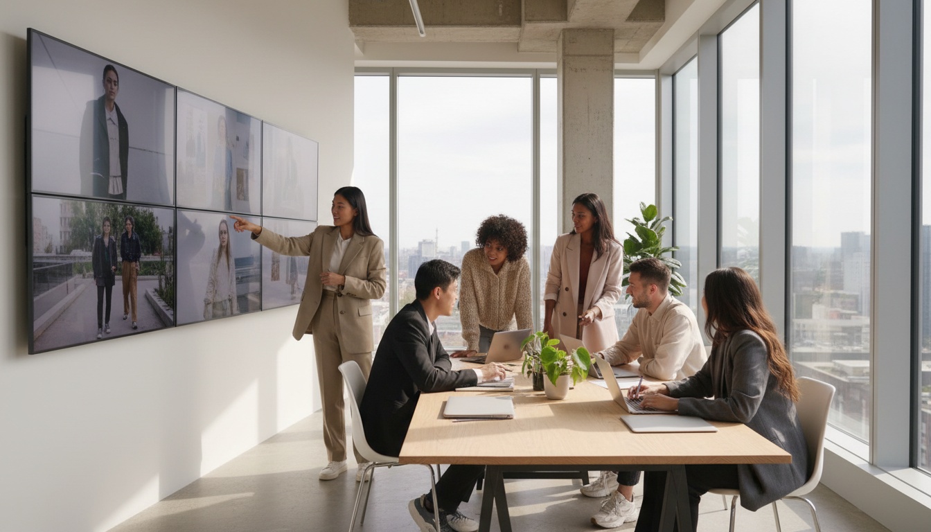 AI-generated fashion campaign imagery