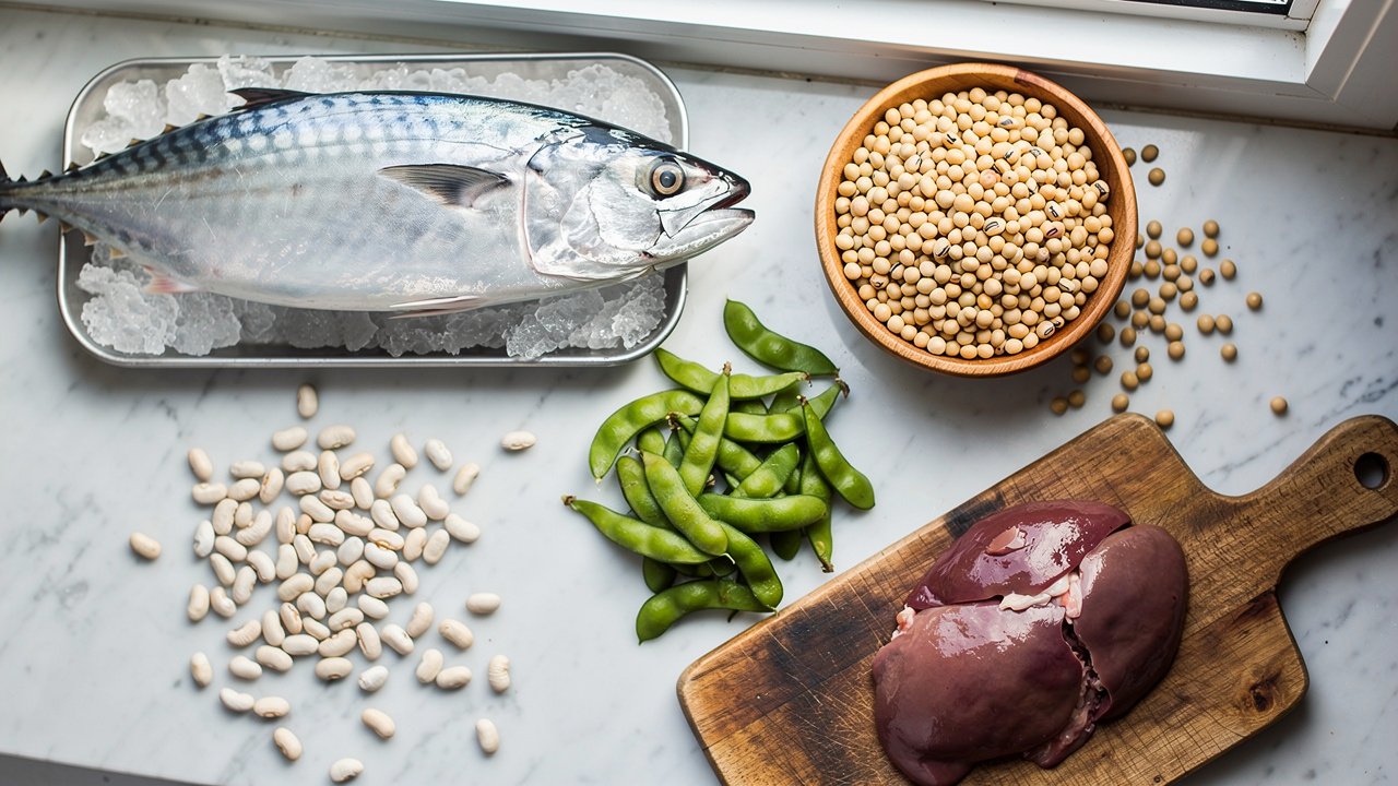 Natural food sources containing phosphatidylserine including fish and beans