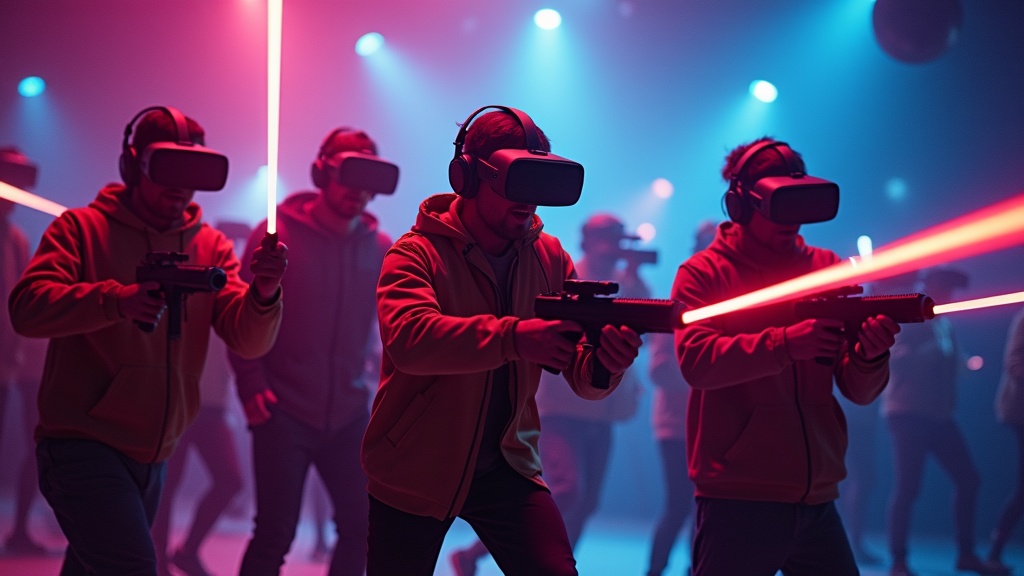 Equipo preparado para la acción en realidad virtual