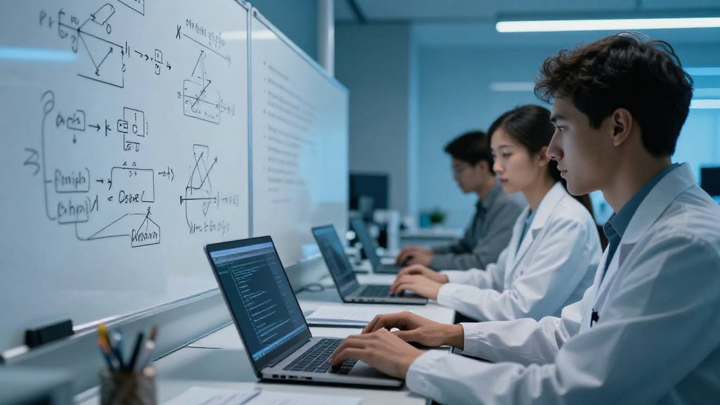 Data scientists designing algorithms