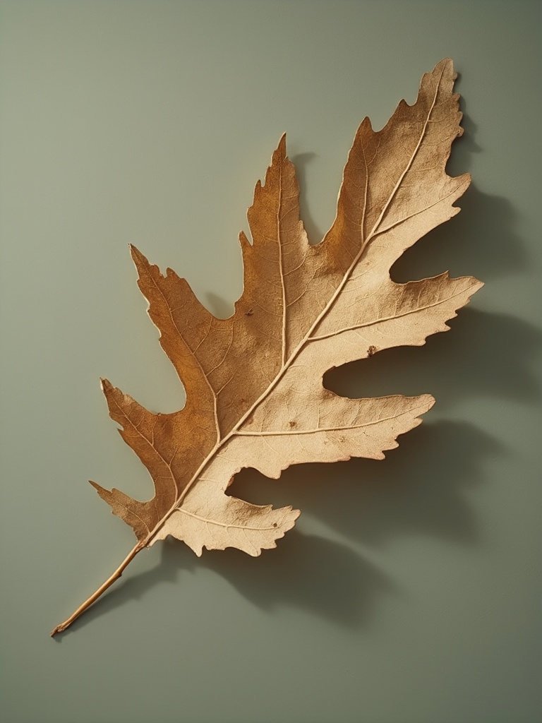 dried-oak-leaf-close-up-on-muted-sage-backdrop-y69zkczwod