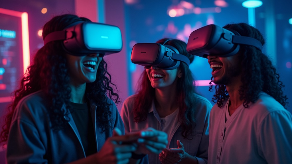 Dos personas colaborando en un escape room de realidad virtual en Virtua Barcelona