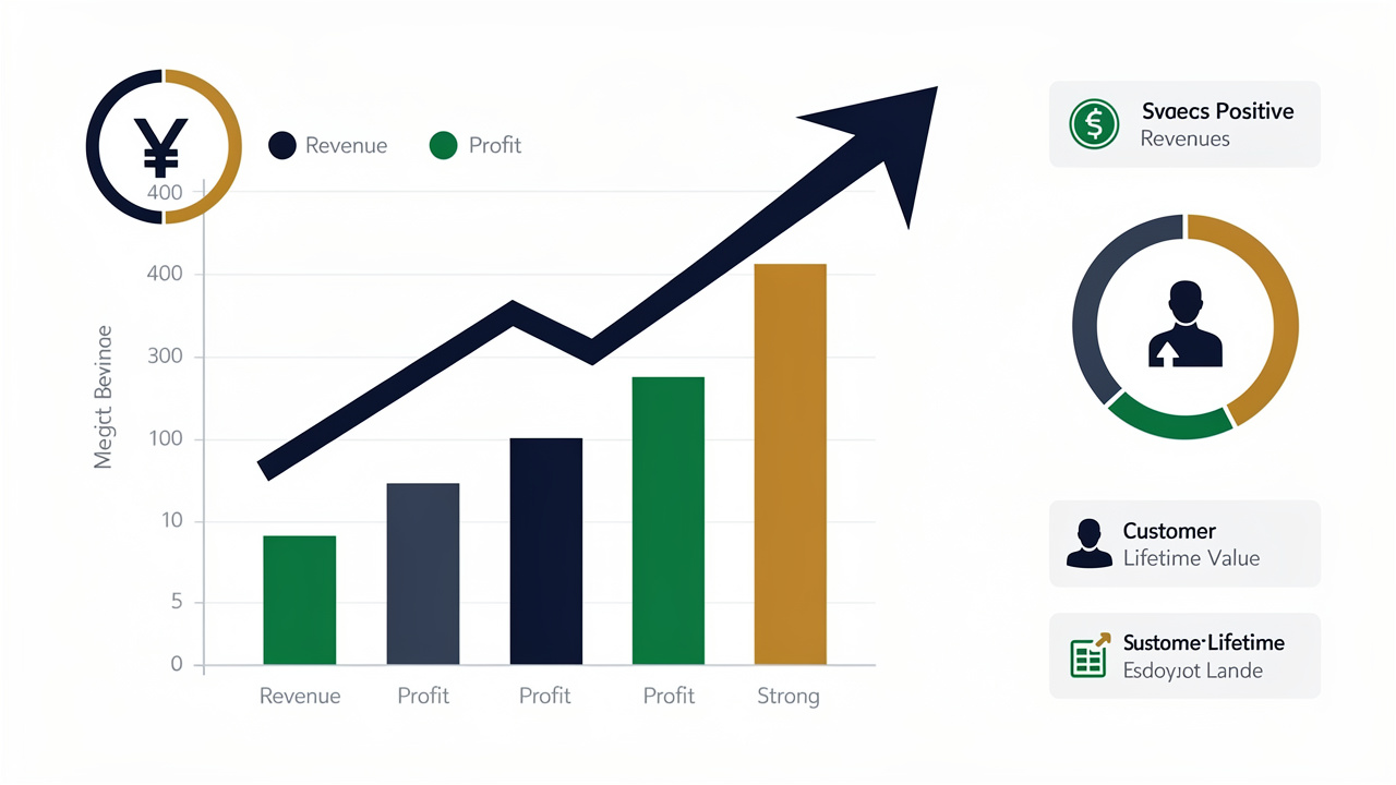 Business metrics showing loyalty program success